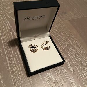 Argento Vivo Sterling Silver Evil Eye Earrings